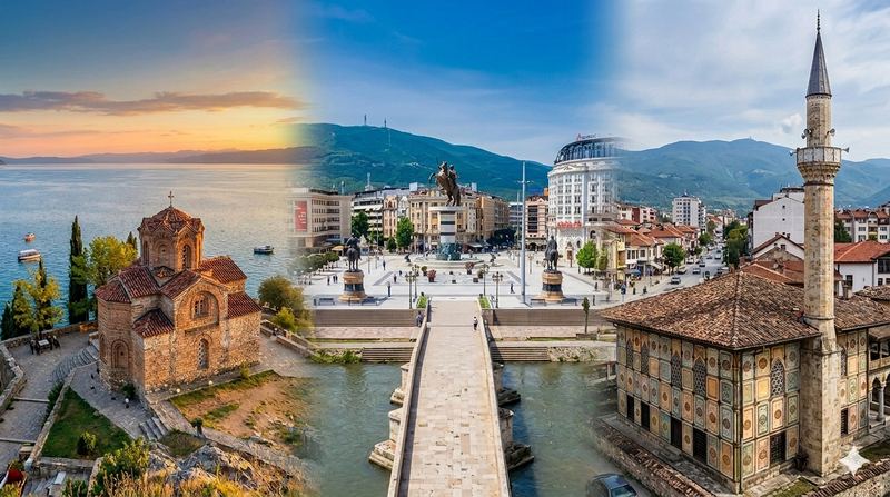 Full day tour from Skopje — Tetovo Painted Mosque UNESCO Ohrid Lake and Bitola North Macedonia