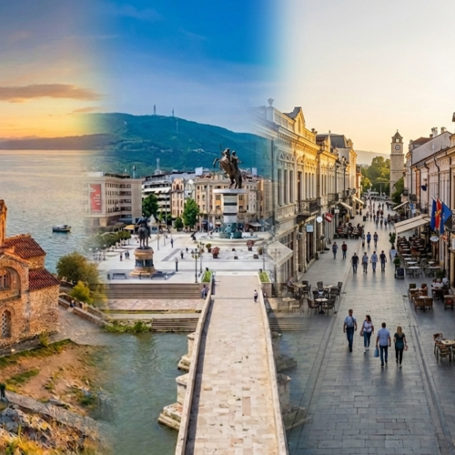Full day tour from Skopje — Tetovo Painted Mosque UNESCO Ohrid Lake and Bitola North Macedonia