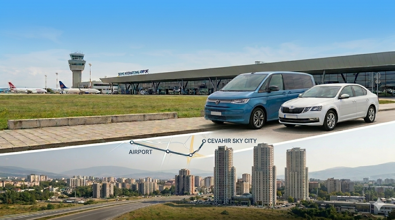 Private Transfer Airport Skopje To Center Skopje and Cevahir Sky City