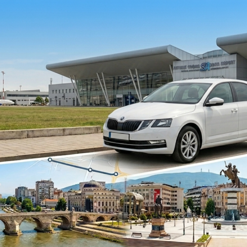 Private transfer Sofia Airport SOF to Skopje — Bulgaria to North Macedonia border crossing included